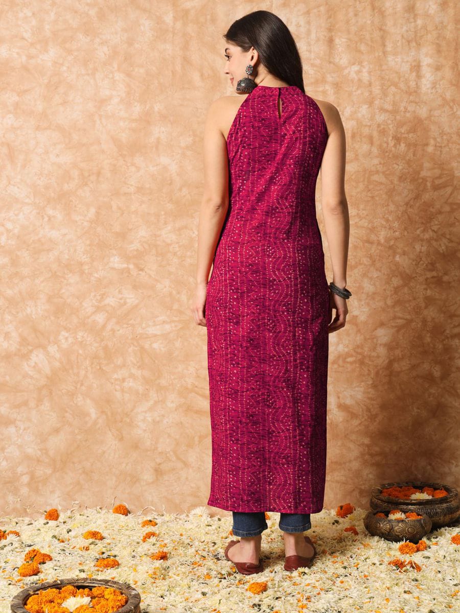 Red blossom kurti